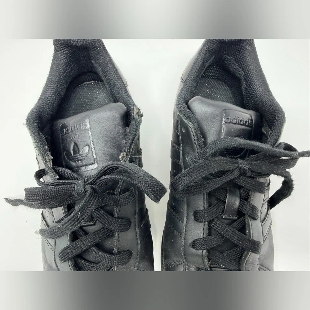 Adidas Superstar Black Sneakers 80s Street Sporty Footwear Athletic Shoes Unisex - Picture 9 of 17